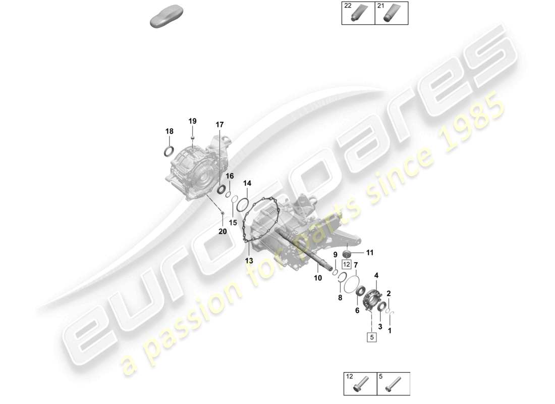 porsche 2026 (taycan 9j1-2) front axle differential vmg00 individual parts part diagram