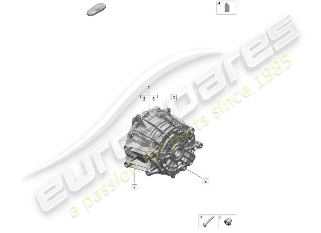 porsche 2026 (taycan 9j1-2) front axle differential part diagram