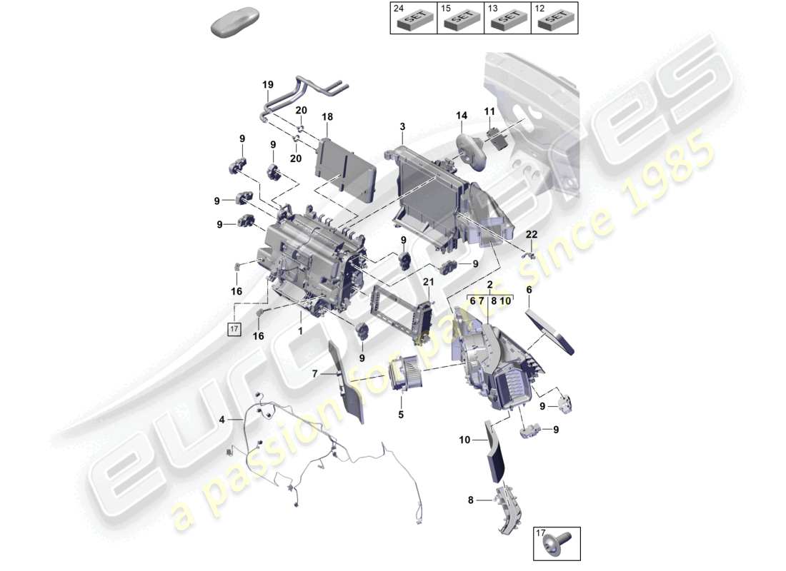 porsche 2025 (cayenne e3 pa) air cond. system/ heating part diagram