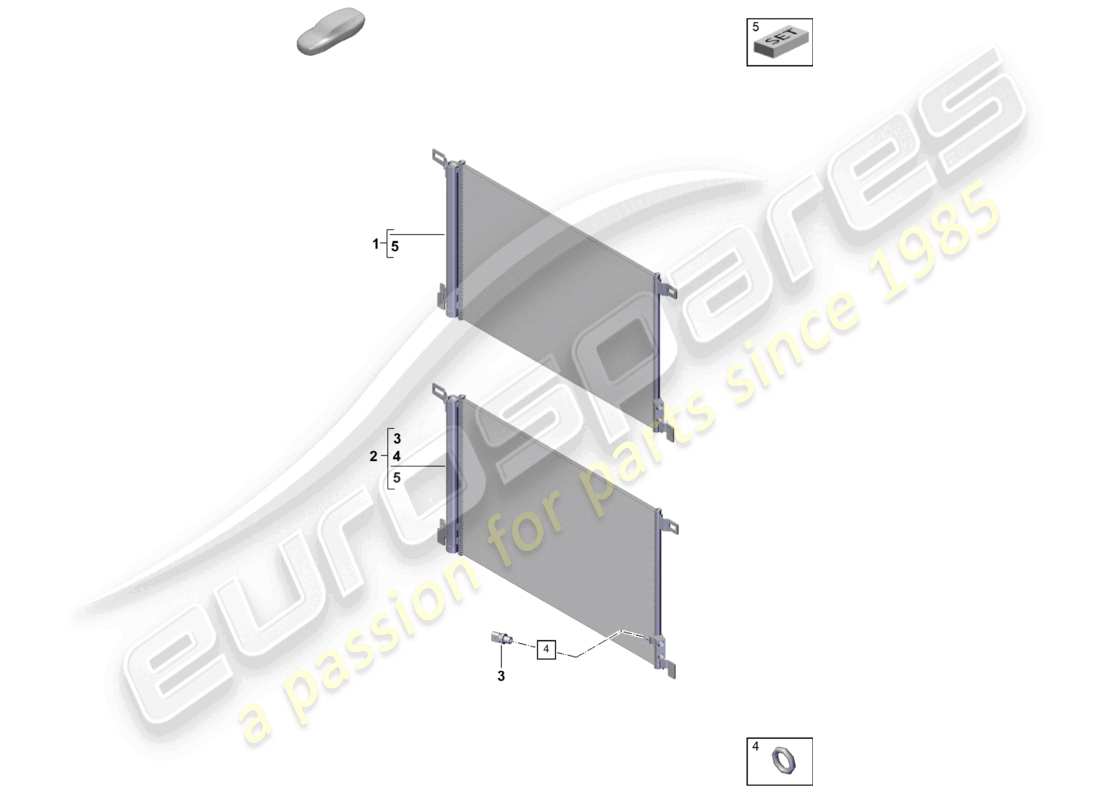 porsche 2026 (cayenne e3 pa) a/c condenser part diagram
