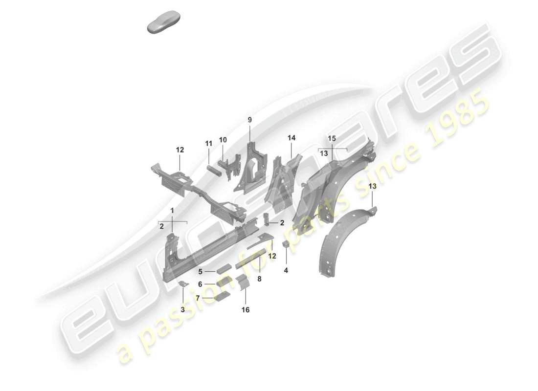 porsche 2023 (992-1) sill inner side part cabriolet parts diagram