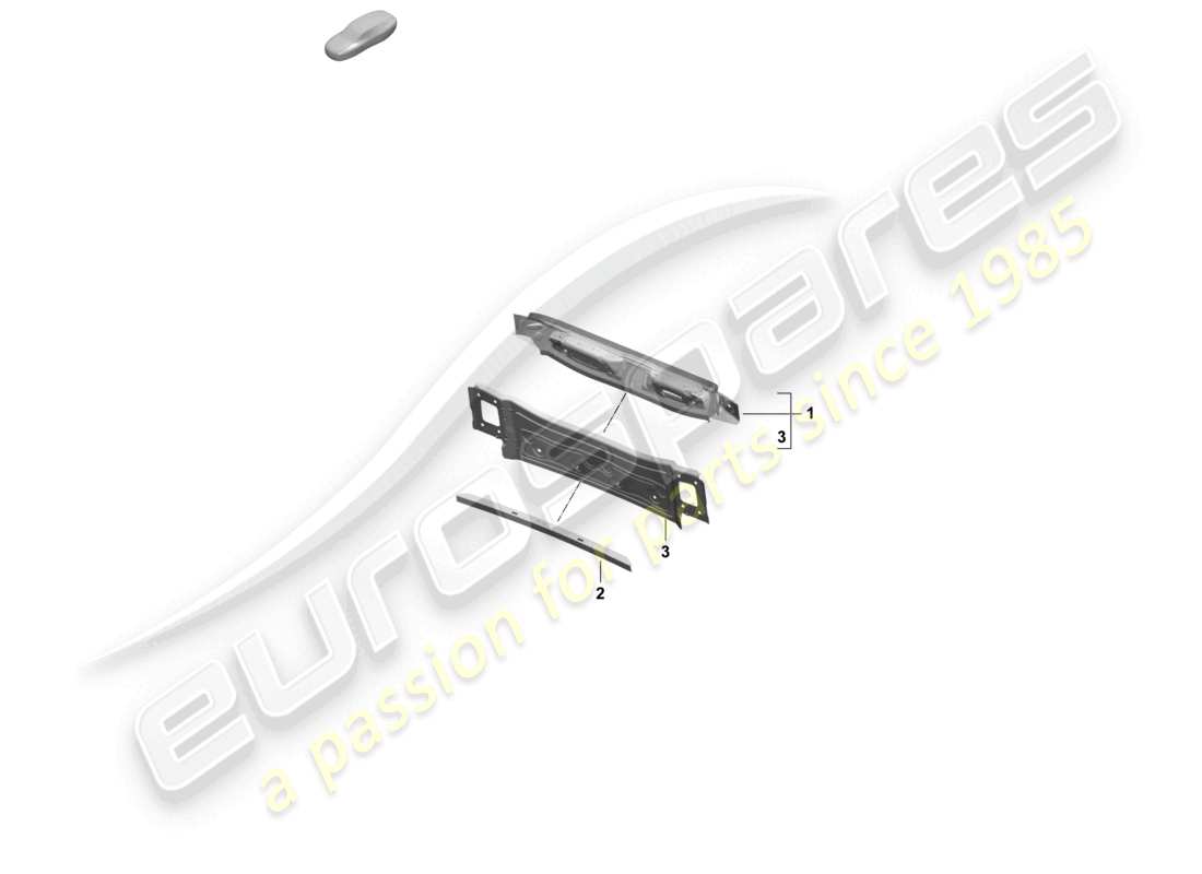 porsche 2025 (taycan 9j1-2) rear end rear cross panel part diagram