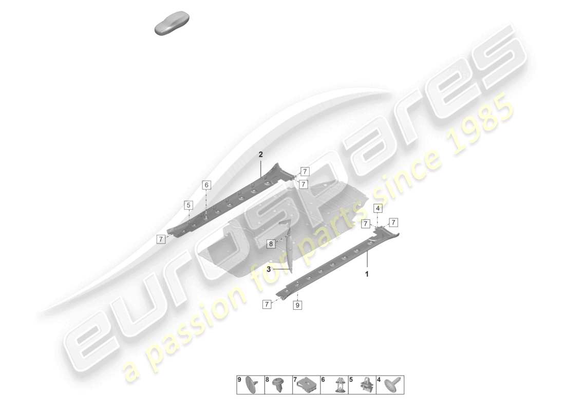 porsche 2026 (992-2 gt3/rs/st) side member trim outer part diagram