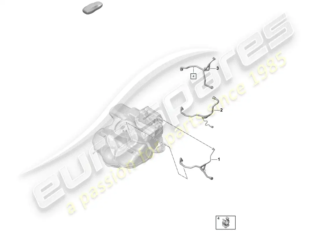 porsche 2020 (718 boxster spyder) breather line parts diagram