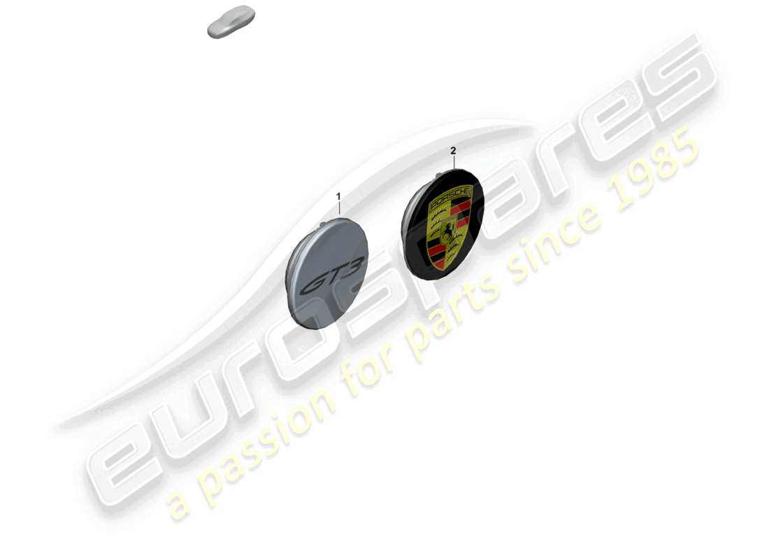 porsche 2026 (992-2 gt3) hub cap part diagram