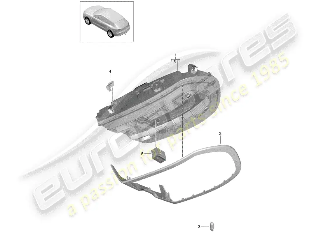 porsche 2014 (macan) bracket parts diagram
