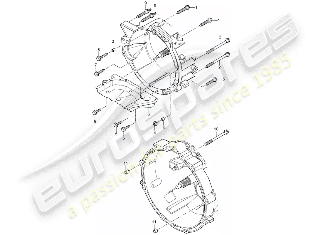 porsche 2006 (cayenne e1 9pa) mounting parts for engine and parts diagram