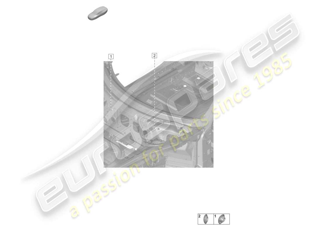 porsche 2025 (992-2 turbo / s) plugs for body front car body firewall part diagram