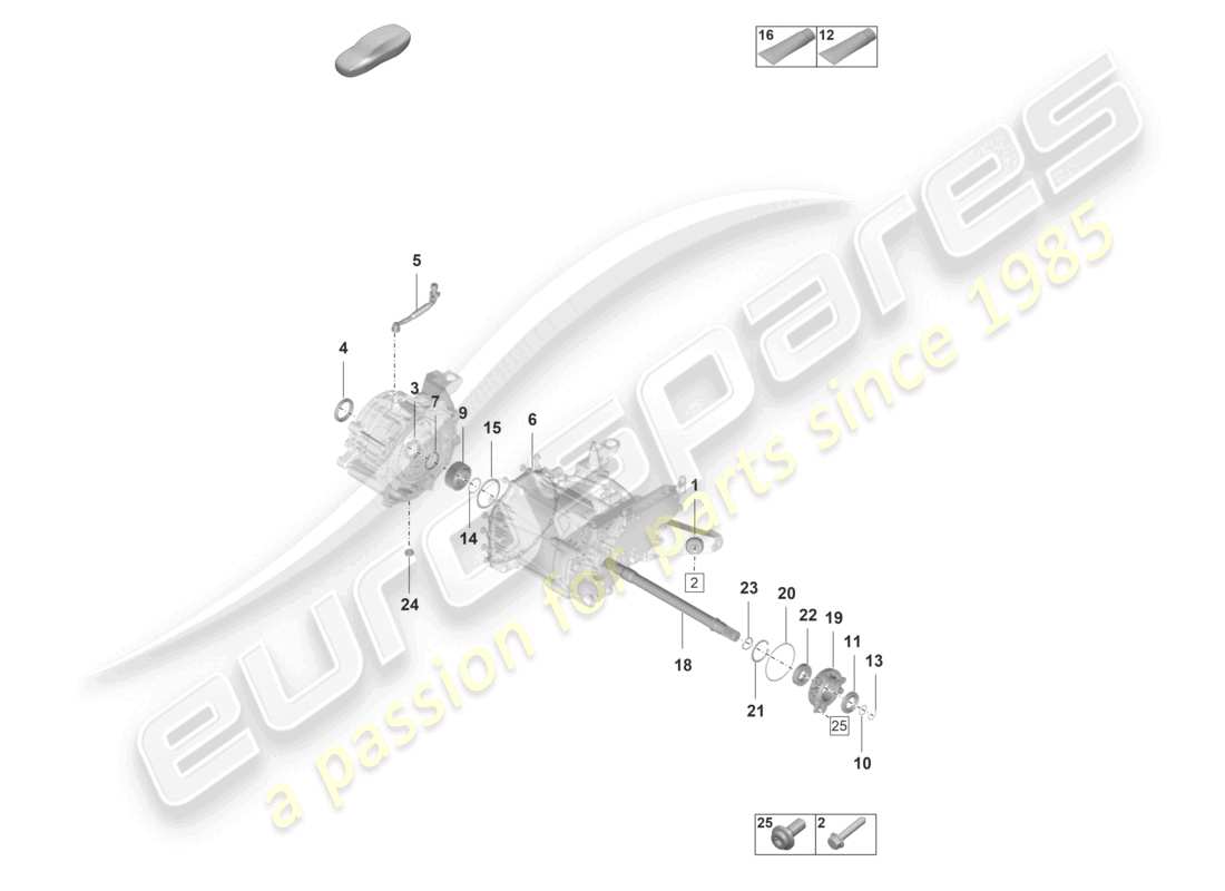 porsche 2023 (taycan 9j1-1) front axle differential vmg00 individual parts part diagram