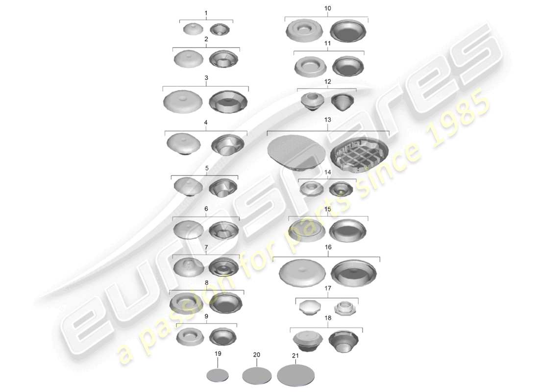 porsche 2021 (718 boxster) bungs part diagram