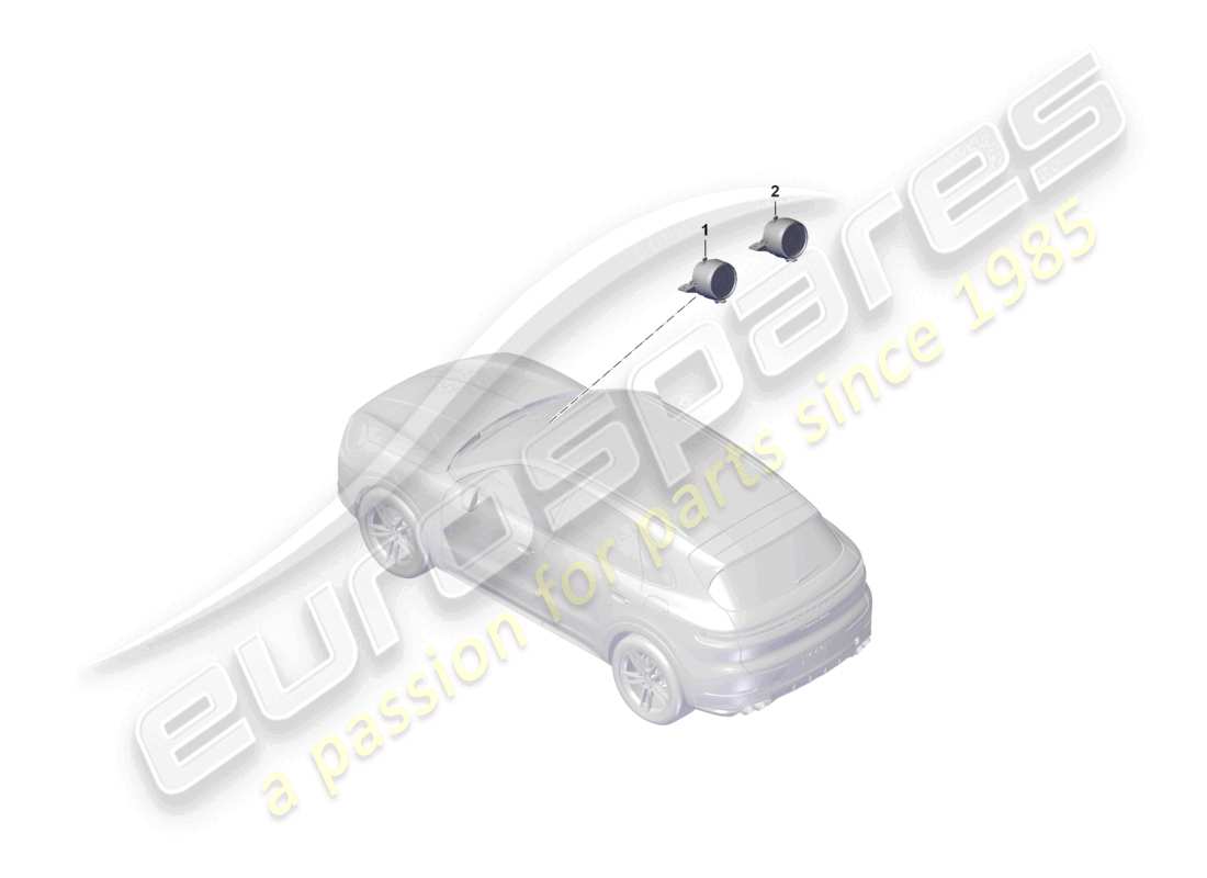 porsche 2024 (cayenne e3 pa) stopwatch analogue clock digital clock part diagram