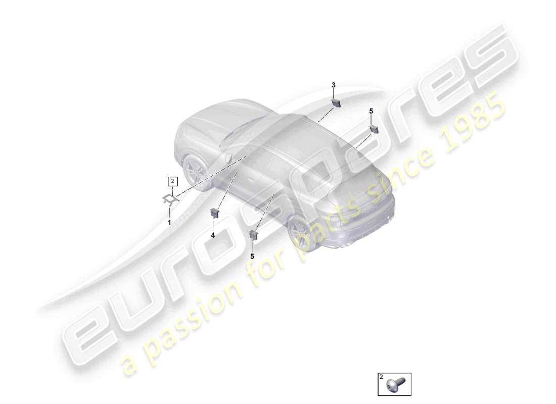 porsche 2024 (cayenne e3 pa) control units chassis (self-level. system) doors part diagram
