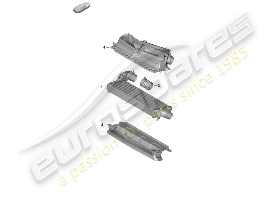 porsche 2024 (992-2) charge air cooler part diagram