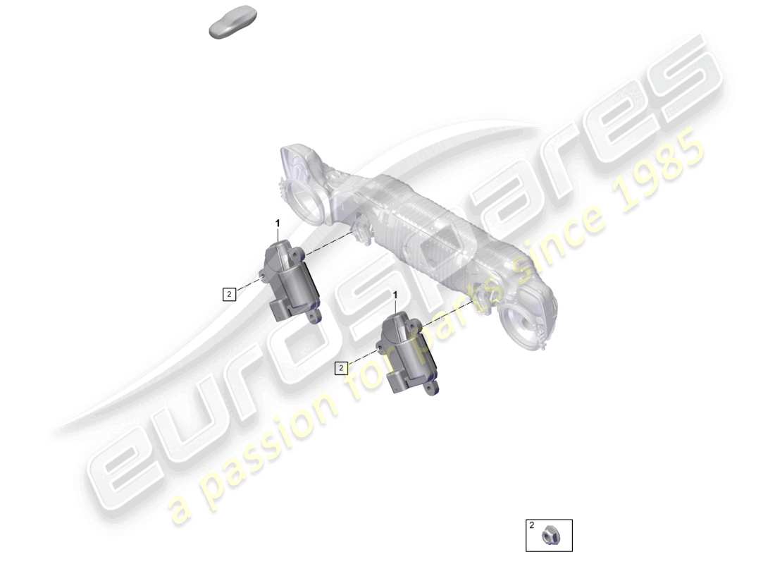 porsche 2023 (992-1 gt3/rs/st) exhaust system throttle control element part diagram