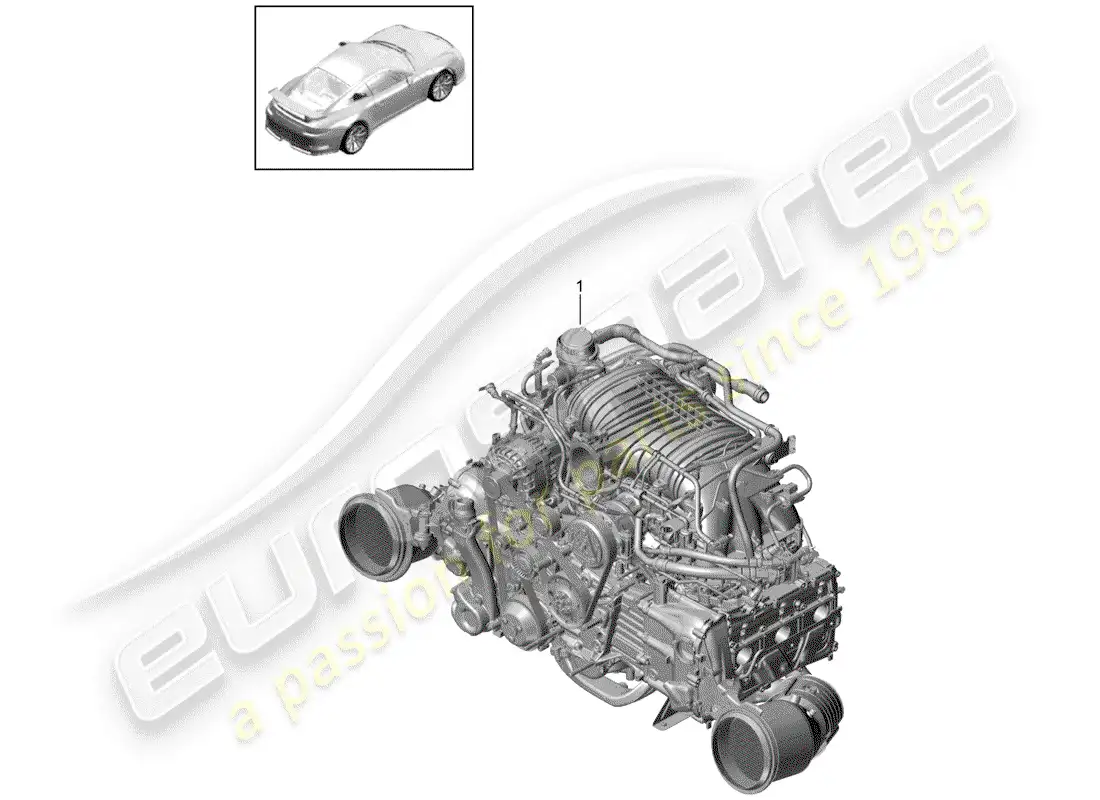 porsche 2016 (991-1 r/gt3/rs) replacement engine parts diagram