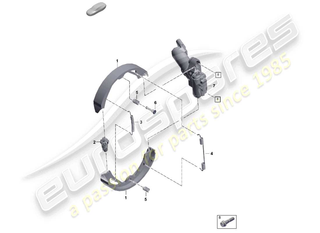 porsche 2024 (cayenne e3 pa) parking brake part diagram