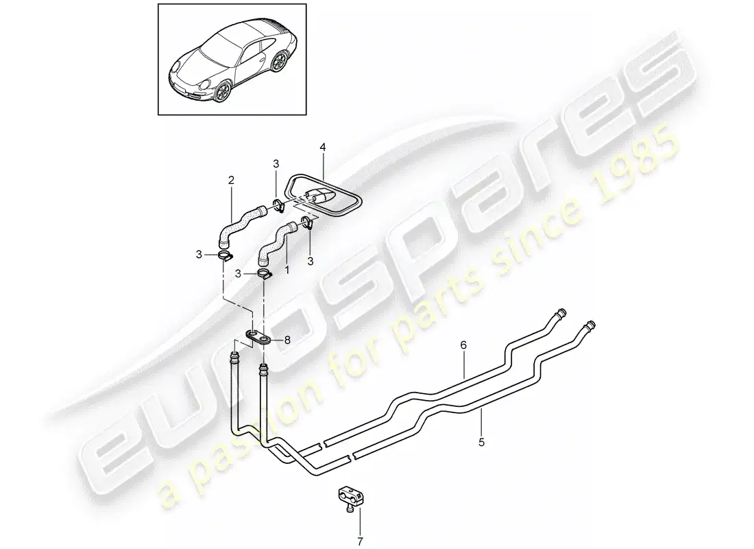 porsche 2011 (997-2) heating system 1 parts diagram