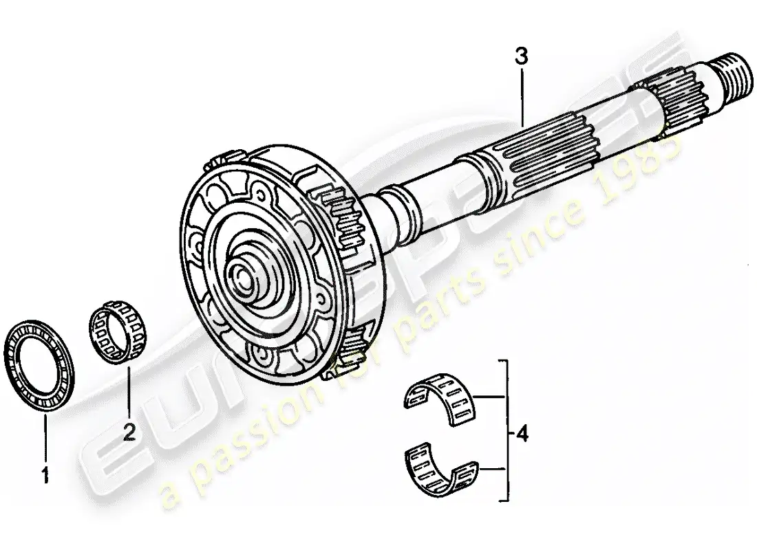 porsche 1983 (928) automatic transmission - planet pinion carrier parts diagram