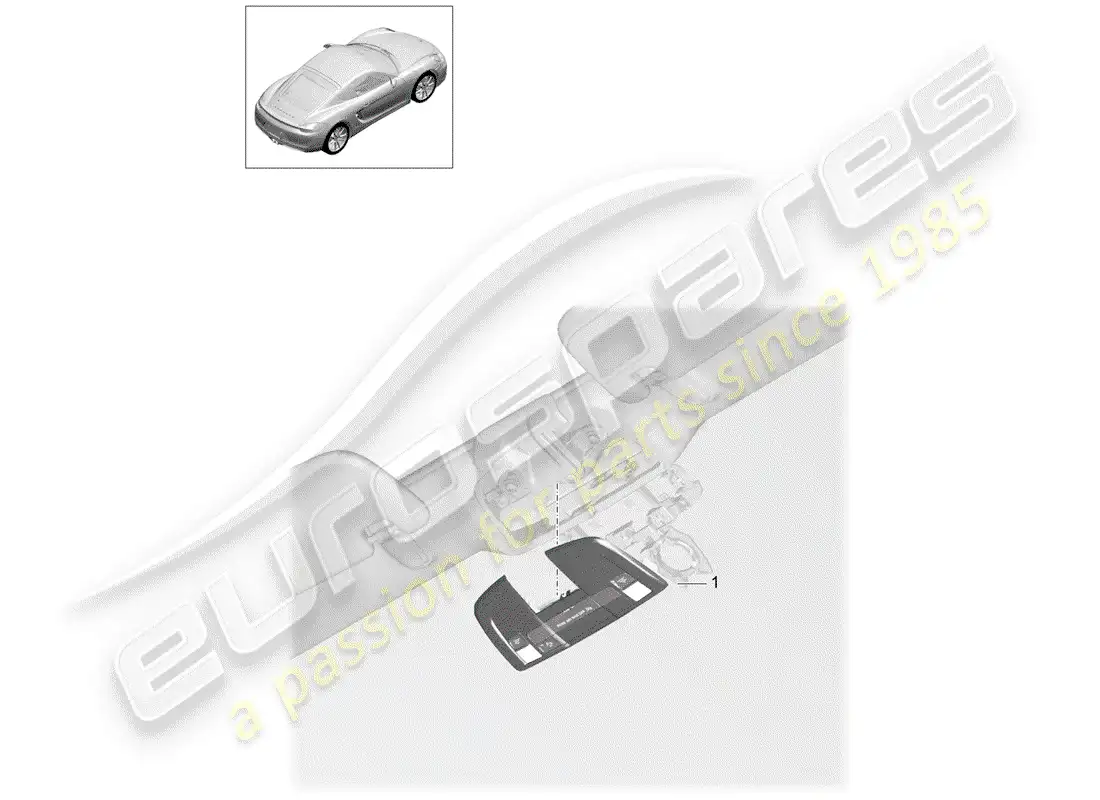 porsche 2016 (981 cayman) bracket parts diagram