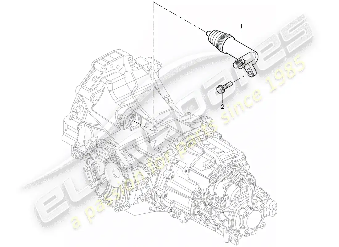 porsche 2007 (987 boxster) clutch release parts diagram