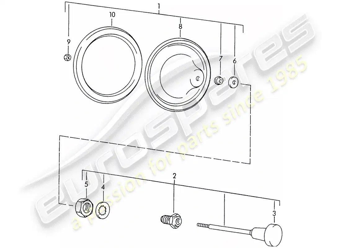 porsche 1957 (356/356a) valve parts diagram