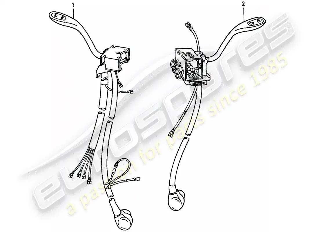 porsche 1974 (911) steering column switch parts diagram
