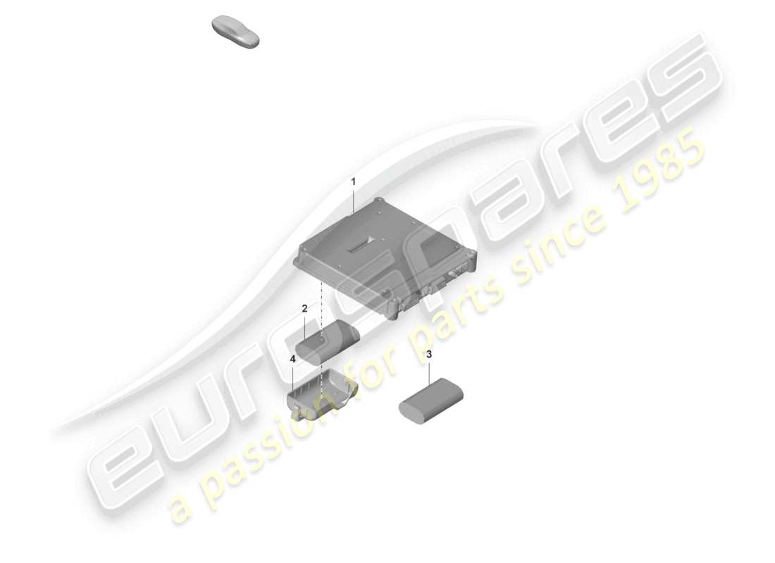 porsche 2024 (992-2 gt3/rs/st) control unit for emerg. call module and communications unit part diagram