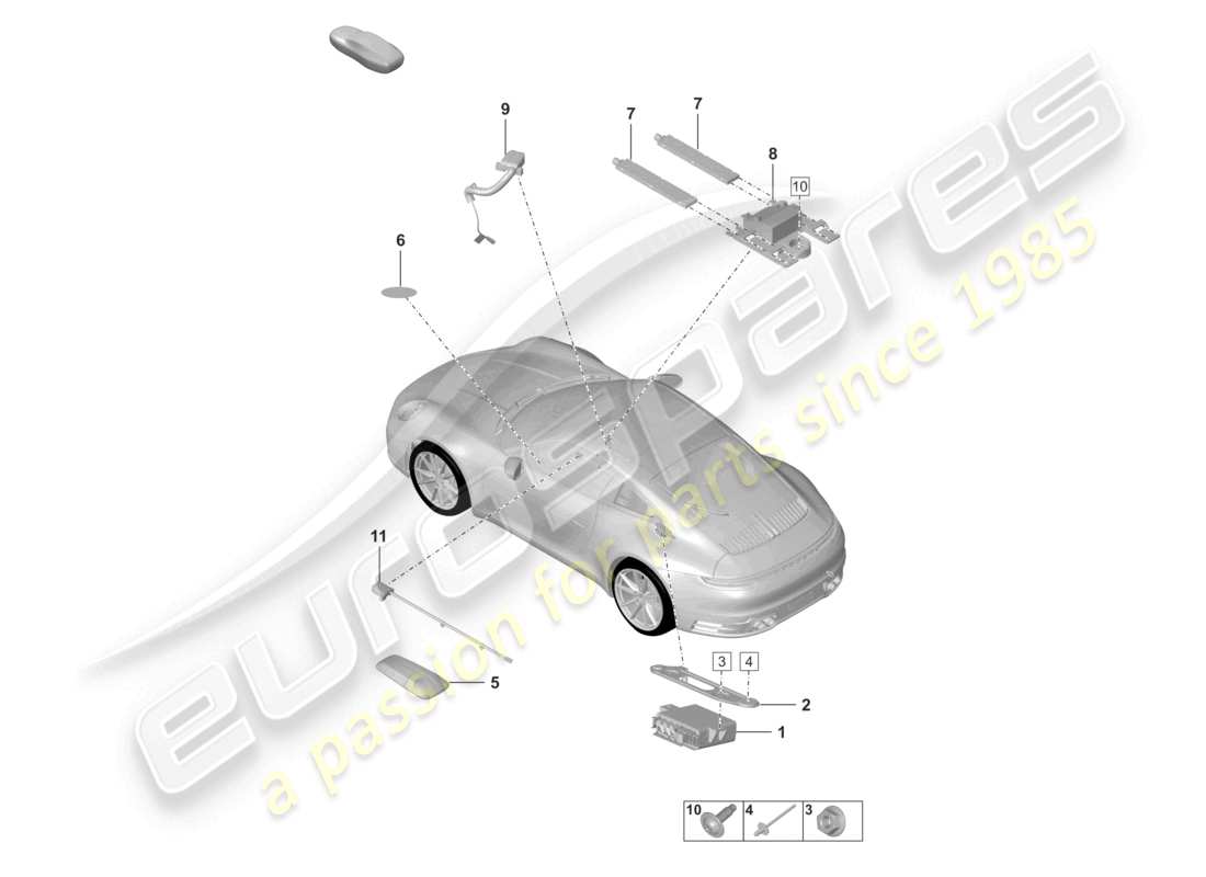 porsche 2021 (992-1) individual parts vts vehicle tracking driver card parts diagram