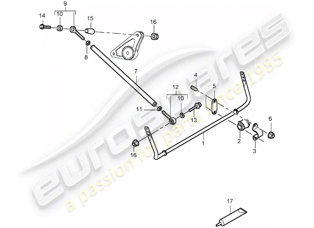 porsche 2004 (carrera gt) stabilizer parts diagram