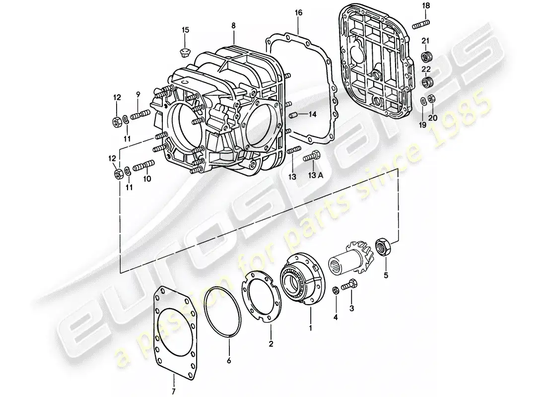 porsche 1981 (928) differential - 1 - automatic transmission parts diagram