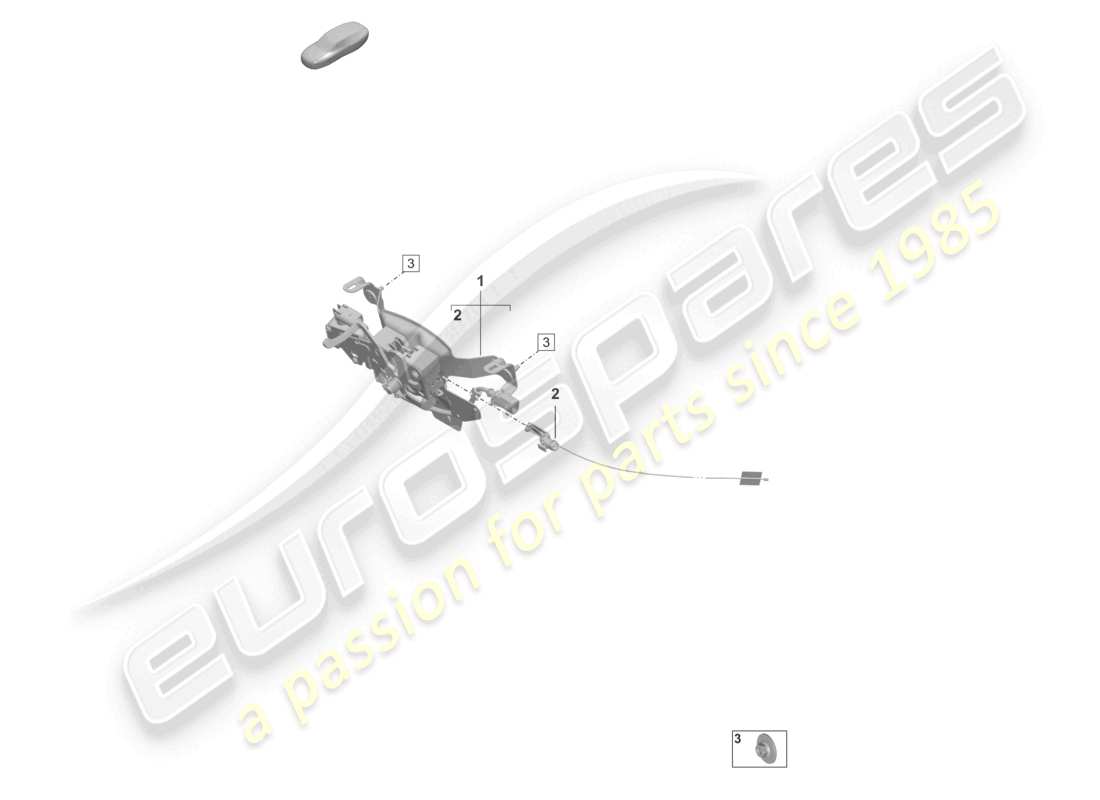 porsche 2022 (992-1 gt3/rs/st) lock locking mechanism part diagram