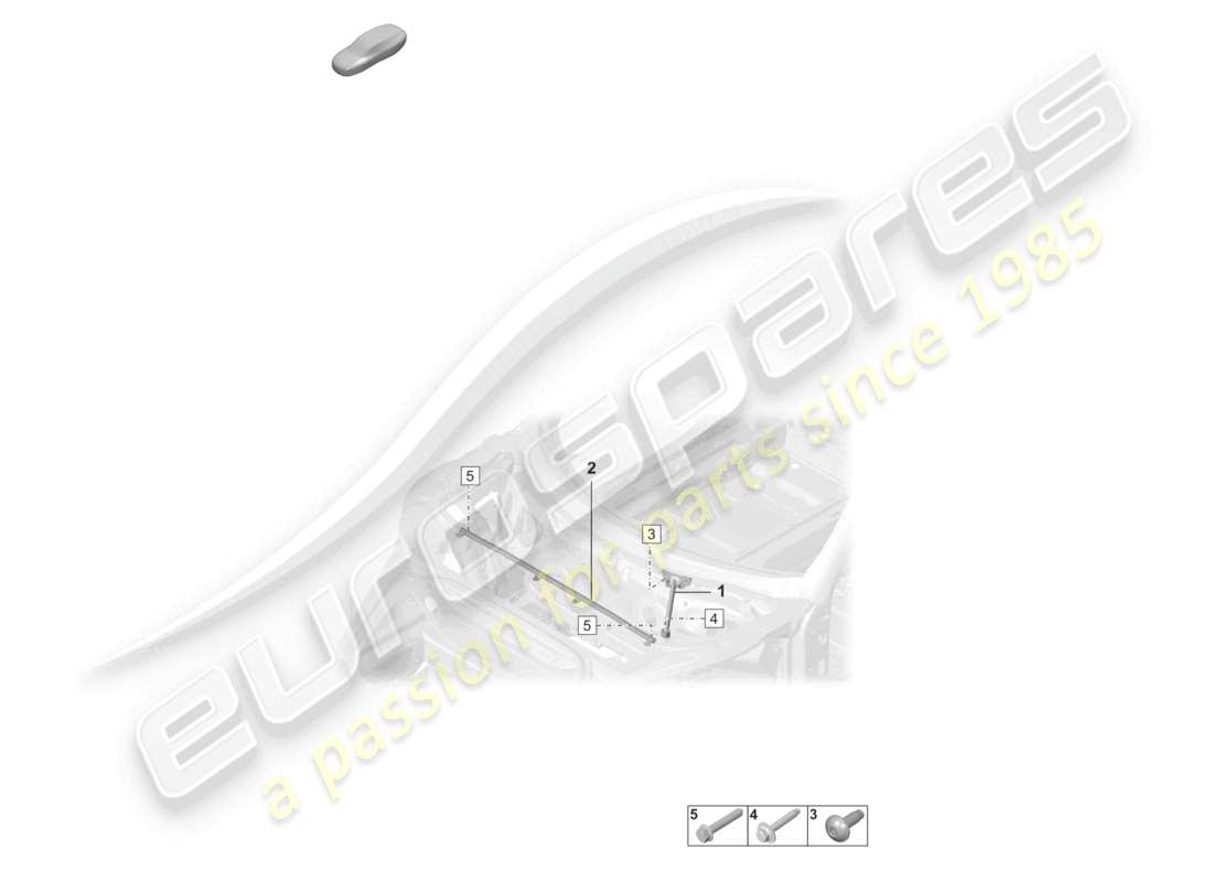 porsche 2024 (992-2 gt3/rs/st) dome strut front end part diagram
