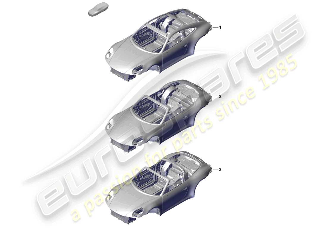 porsche 2024 (992-2) car body part diagram