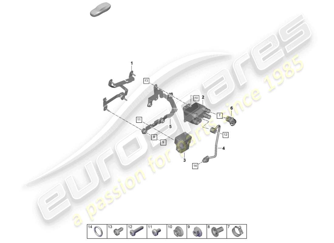 porsche 2024 (992-2) heating, air cond. system rear heat exchanger part diagram