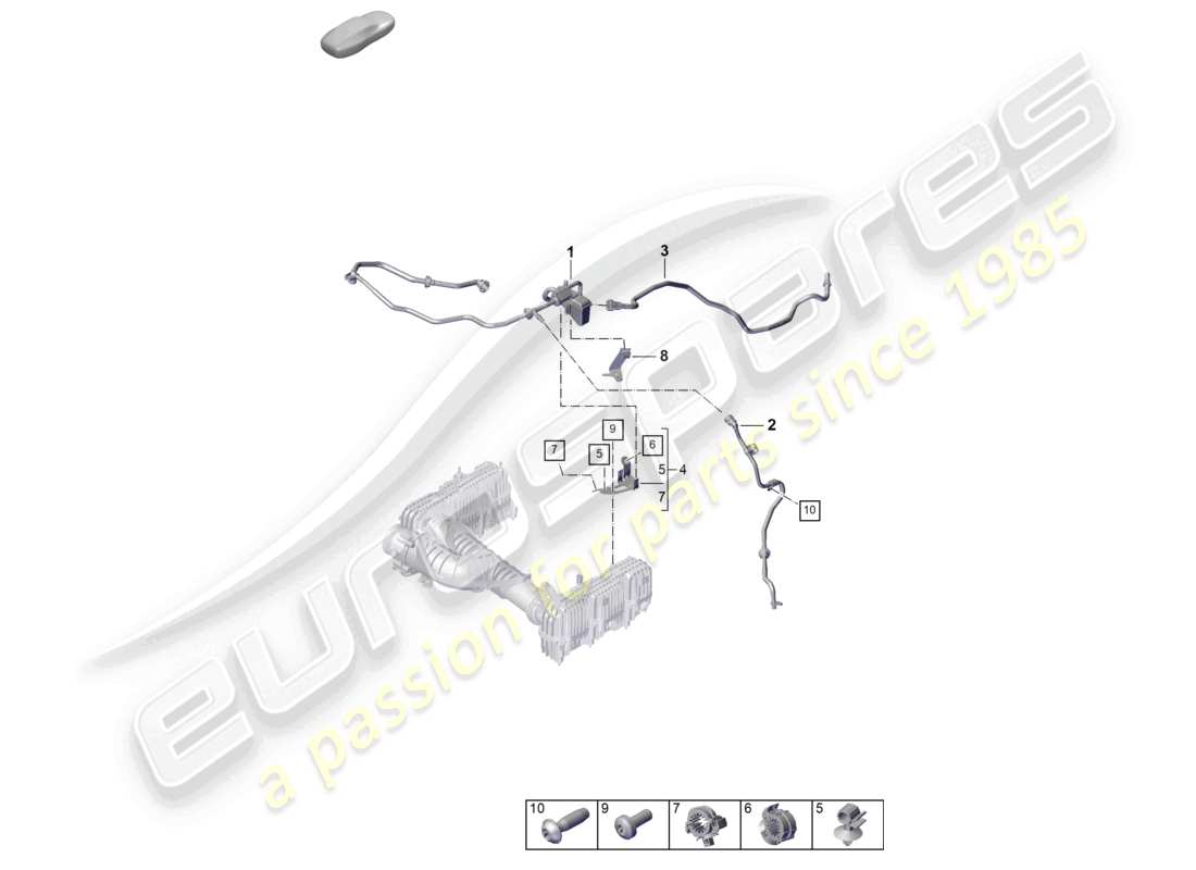 porsche 2025 (992-2) breather line tank ventilation parts diagram