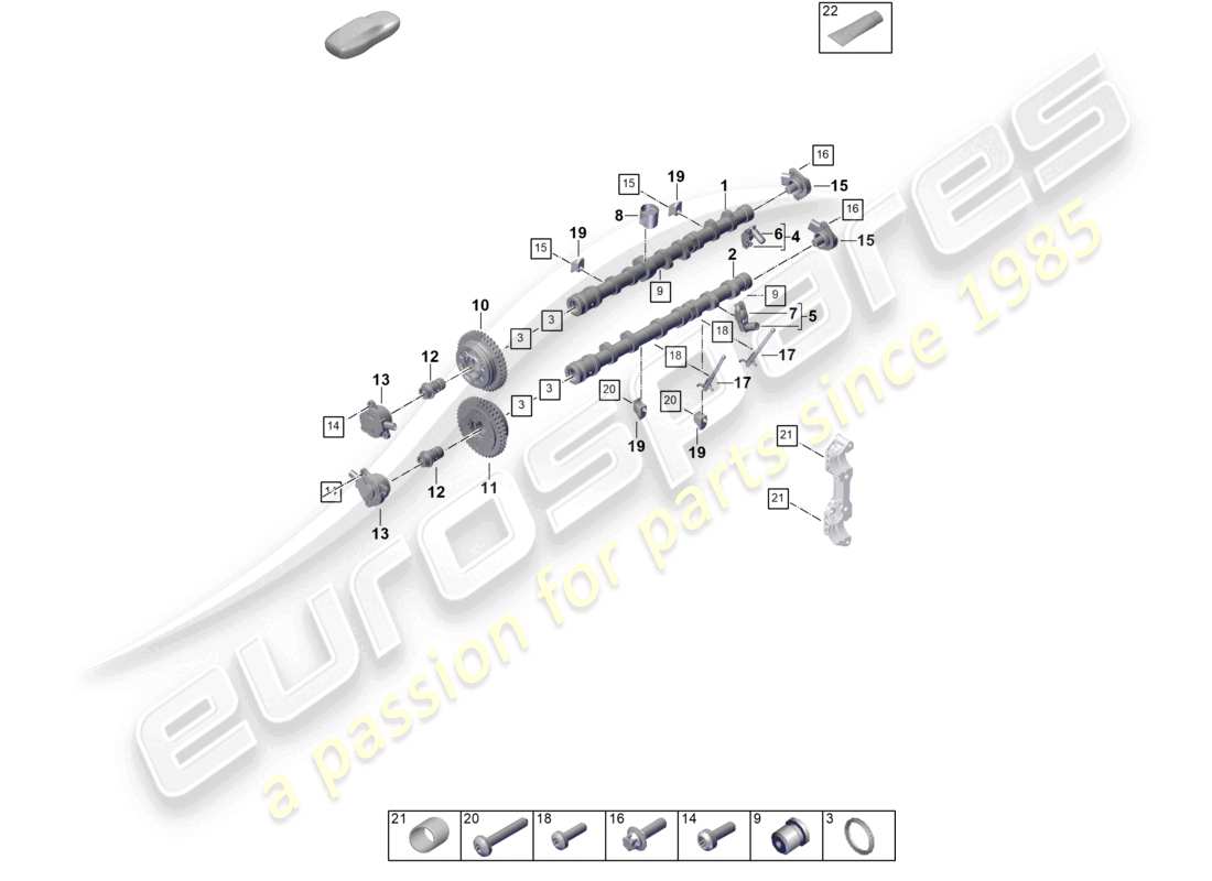 porsche 2024 (992-2) camshaft camshaft adjuster unit part diagram