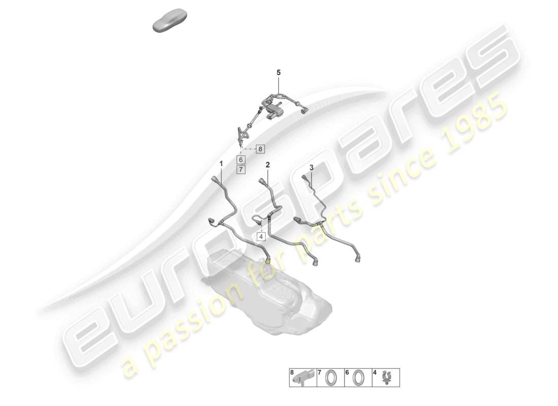 porsche 2020 (992-1 turbo / s) breather line tank ventilation part diagram