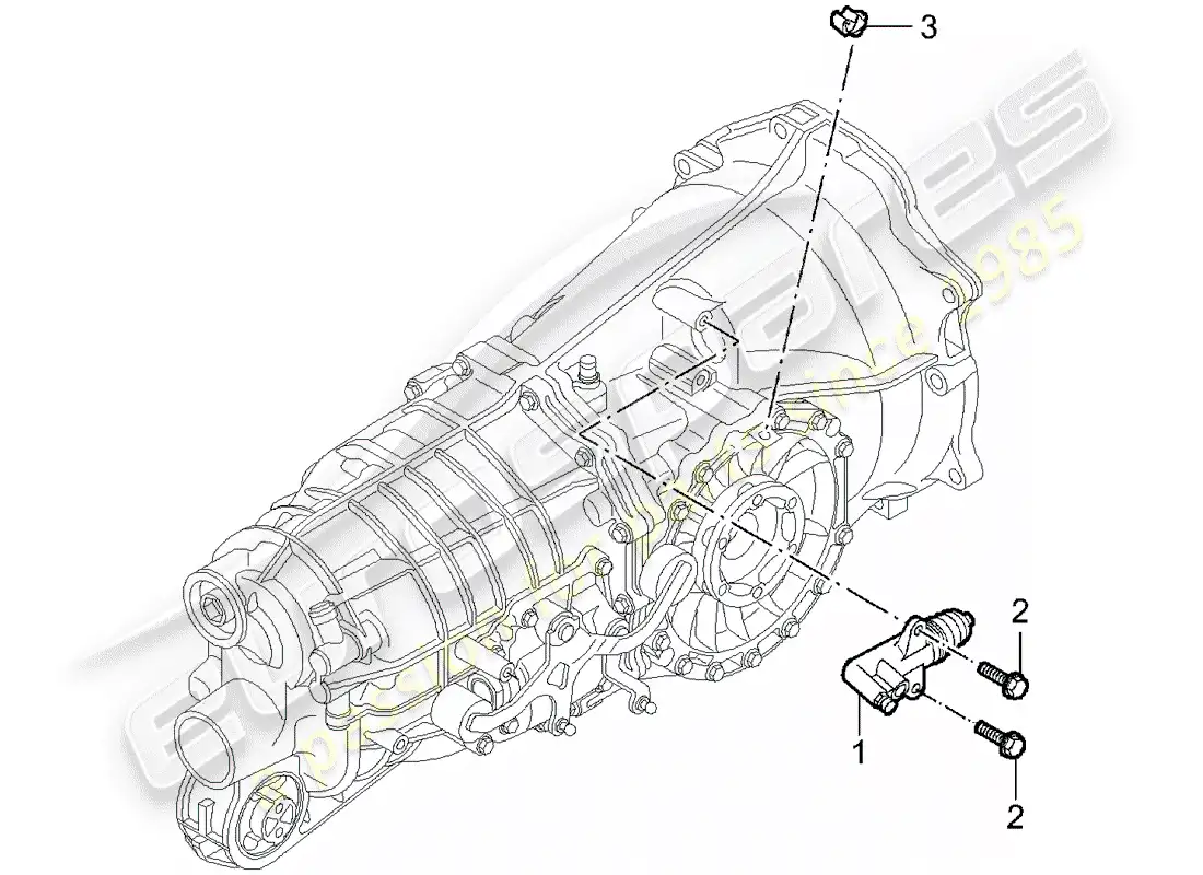 porsche 2006 (997-1) clutch release parts diagram