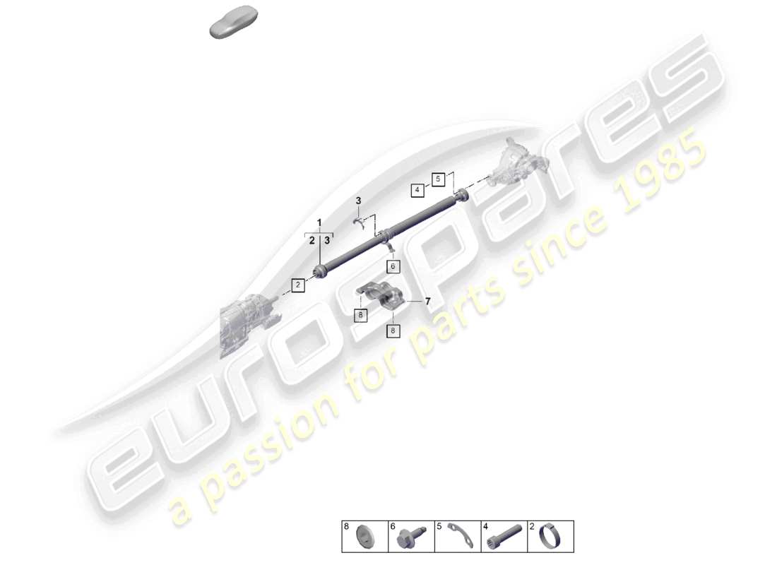 porsche 2026 (cayenne e3 pa) cardan shaft part diagram