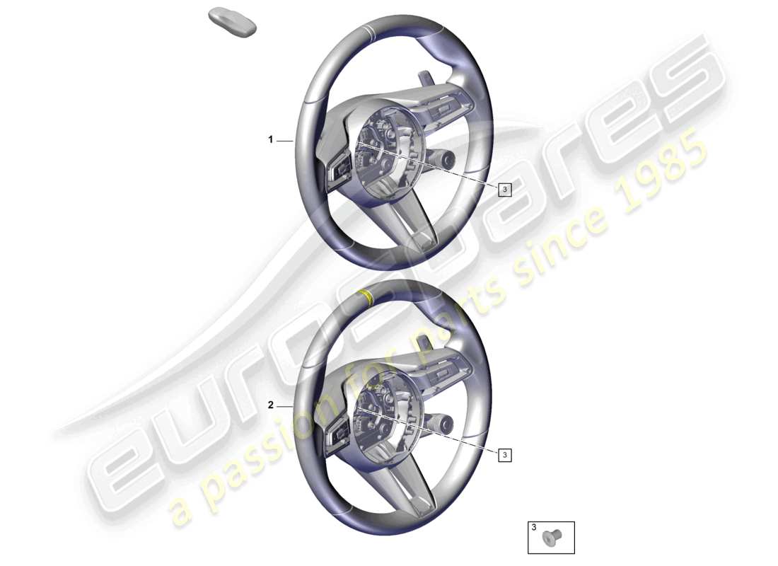 porsche 2026 (cayenne e3 pa) multifunct. sports strng wheel (leather, heatable) multi. sports steering wheel (race-tex) part diagram