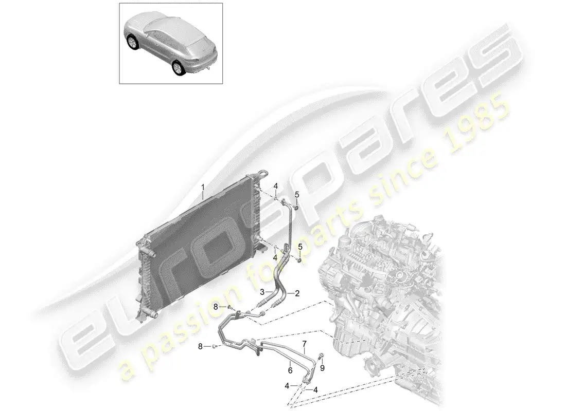 porsche 2015 (macan) - pdk - parts diagram