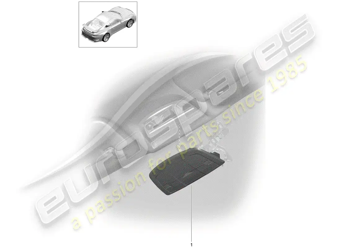 porsche 2016 (991-1 r/gt3/rs) bracket parts diagram