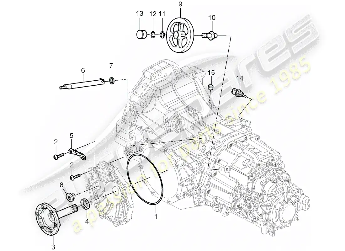 porsche 2007 (987 boxster) replacement transmission parts diagram