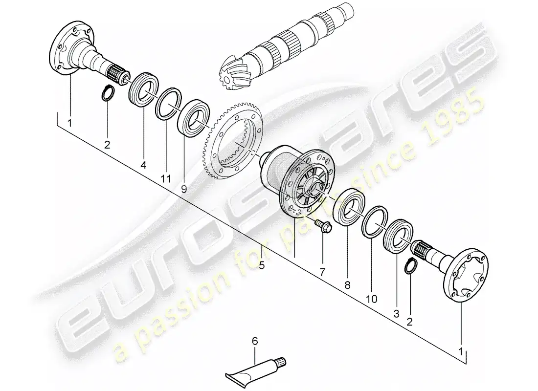 porsche 2007 (997-1) repair kit parts diagram