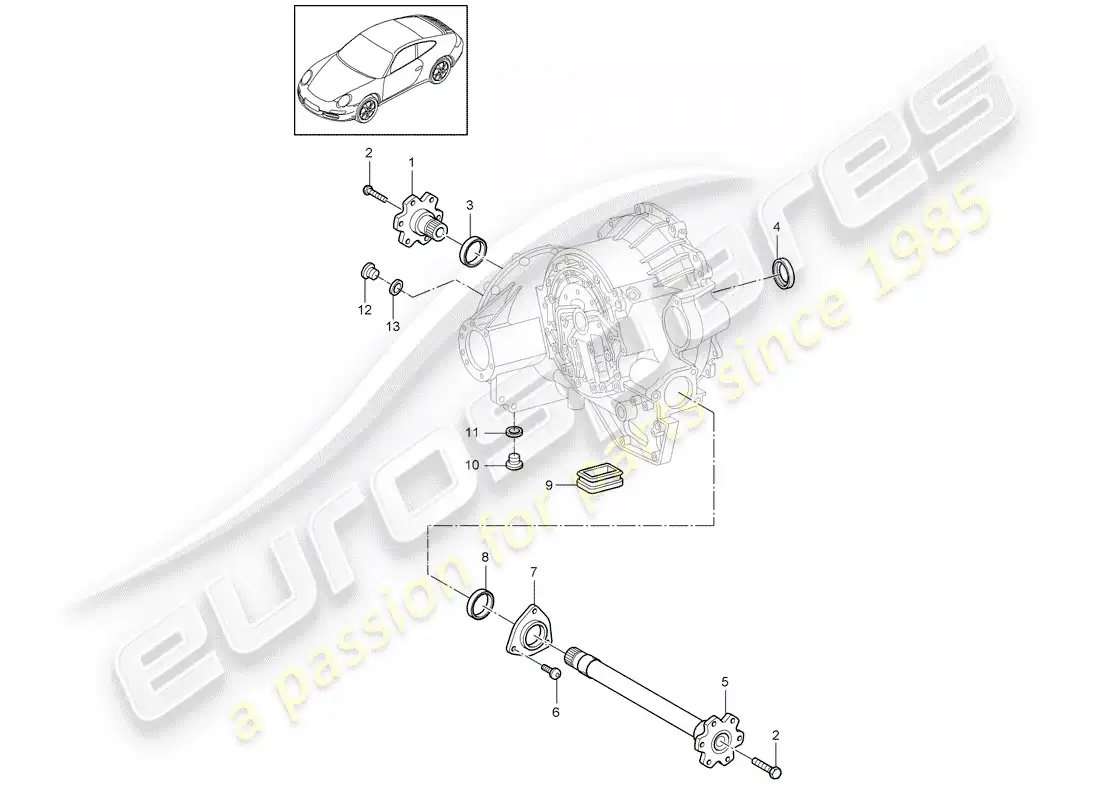 porsche 2007 (997-1) tiptronic parts diagram