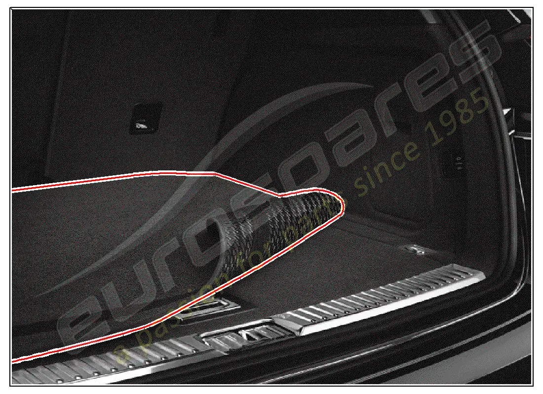 porsche 2016 (tequipment macan) luggage compartment mat parts diagram