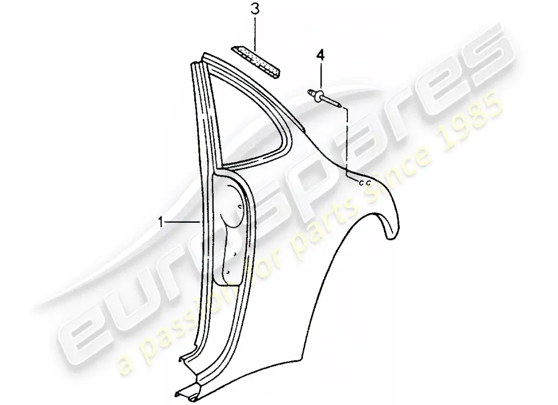 porsche 1994 (993) side panel parts diagram