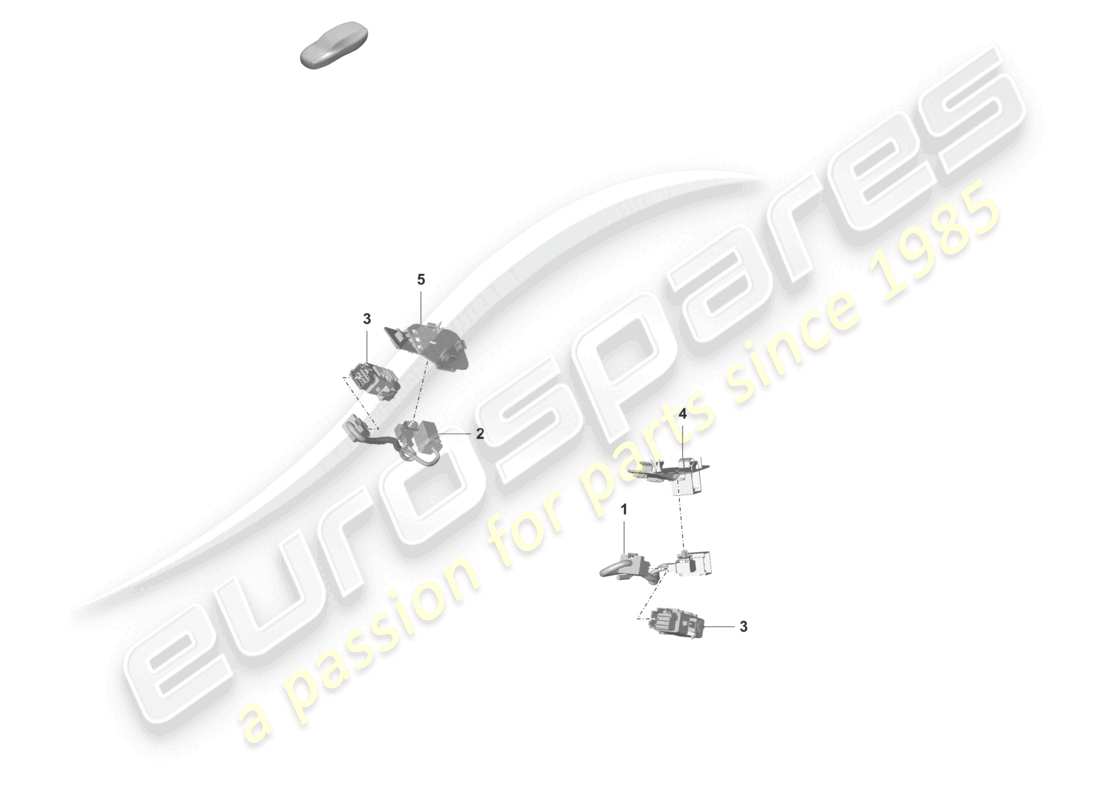 porsche 2020 (taycan 9j1-1) electrics back seat part diagram