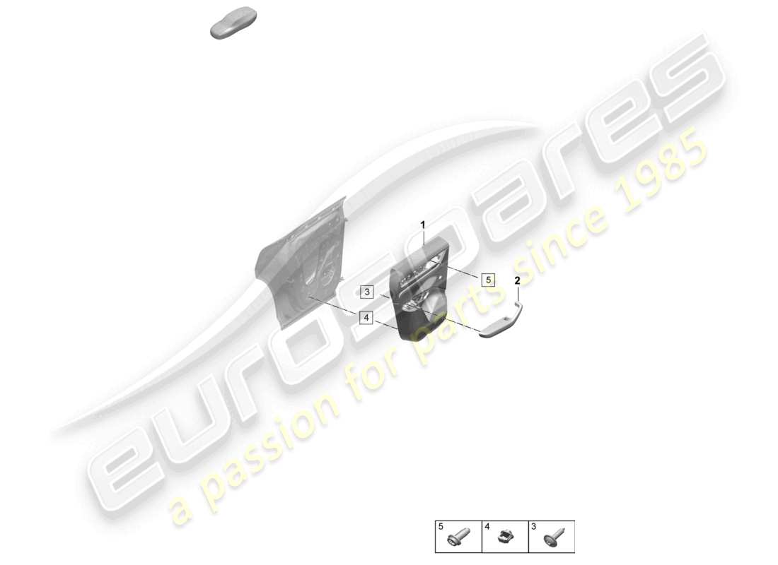 porsche 2025 (macan-e) door trim panels rear doors for models with leatherette trim armrest (leather) interior lighting comfort part diagram