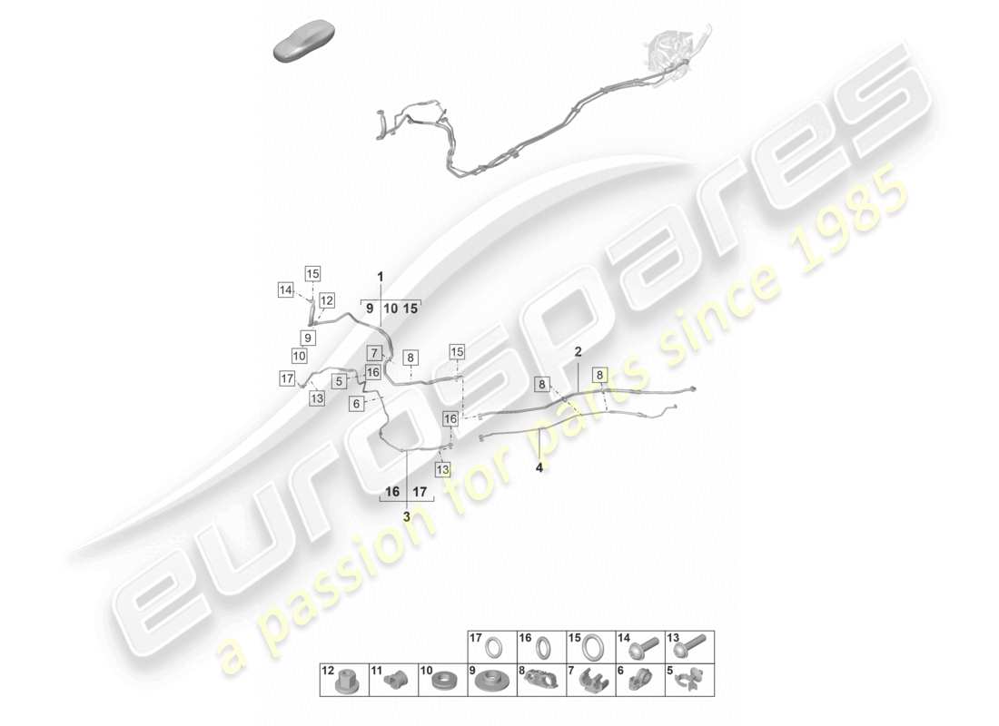 porsche 2022 (panamera 971-2) heating, air cond. system for vehicles with hybrid drive refrigerant circuit underbody part diagram